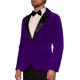thumbnail image 4 of BLAZER DE VELVET CHIC PARA HOMBRE DE UN BOTÓN, TRAJE DE FIESTA PROM TUXEDO, CHAQUETA DE CENA M MORADO OSCURO, 4 of 6