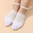 thumbnail image 5 of Bibifish Womens Socks Pearl Lace Socks Elegant Breathable Lightweight Ballerina Socks Non Slip Socks Transparent Low Socks For Ladies, 5 of 5