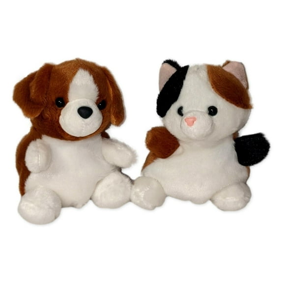 Set of 2 BUSTER BEAGLE & PEEBS CALICO Palm Pals 5" Stuffed Animal Plush, Aurora