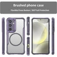thumbnail image 3 of Case for Galaxy S24 FE,Full-Body Rugged Carbon Fibre Protective Clear Back Hybrid Magnetic Wireless Charge Shockproof Protector Phone Case for Samsung Galaxy S24 FE 5G,2024 (Purple), 3 of 10