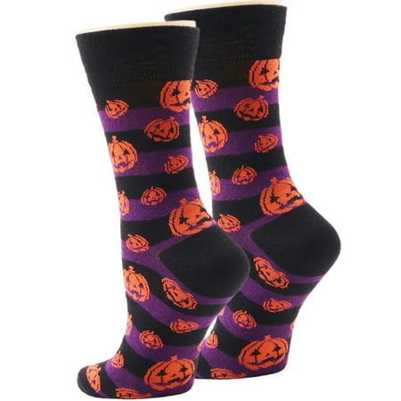 

UDAXB Socks Unisex Halloween Print Mid Tube Thermal Pumpkin Bat Socks
