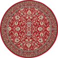 thumbnail image 1 of Unique Loom Kashan Traditional Floral Area Rug, 8 Feet, Red/Ivory, 1 of 1