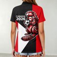 thumbnail image 4 of Women's Football Graphic T-Shirt, Women's Printed Short Sleeve Sports Top - Fashion Athletic Workout Shirt for Gym and Casual Wear for Soccer Tournament 2026 Red Size: 2XL, 4 of 5