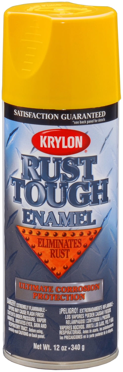 Krylon K09211007 'Rust Tough' Sun Yellow Rust Preventive Enamel - 12 oz. Aerosol