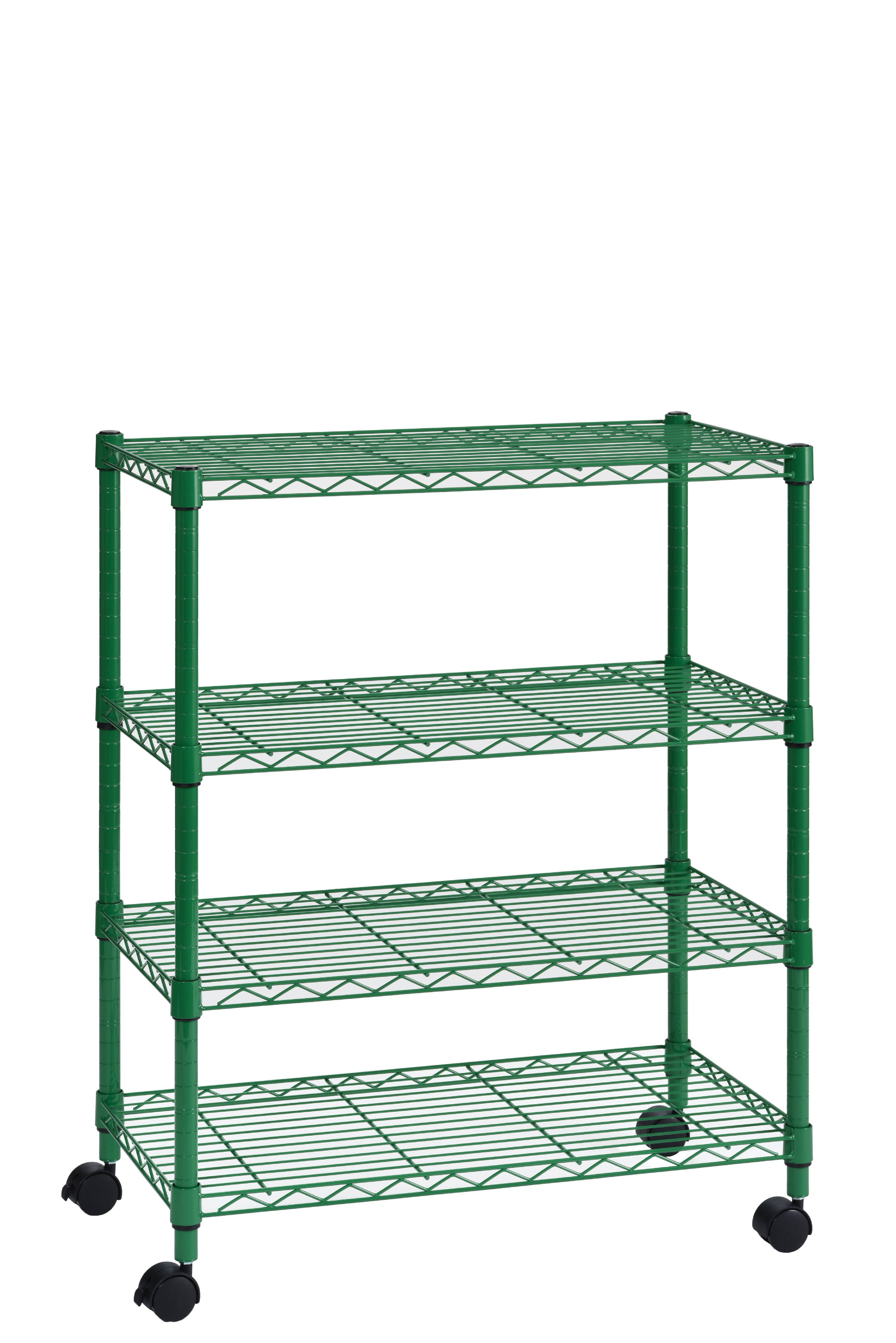 Garage Kitchen Storage Rack Shelves for Home 30 inches x 36 inches NSF Green Epoxy 2 Shelf Kit with 27 inches Posts Office Durable Organizer Living Room Restaurant 