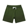 thumbnail image 2 of Mens Shorts Clearance Cotton Drawstring Elastic Waist Straight Leg Casual Solid Color Basic Comfort Loungewear Athletic Short Pants with Pockets, 2 of 5