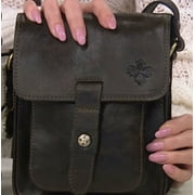 Patricia Nash LARI Leather Flap Crossbody Bag ~ OLIVE  MSRP $199
