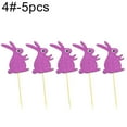 thumbnail image 5 of Dserhfy Easter Day Rabbit Bunny Hanging Flag Banners Bunting Cake Topper Party Decor, 5 of 8