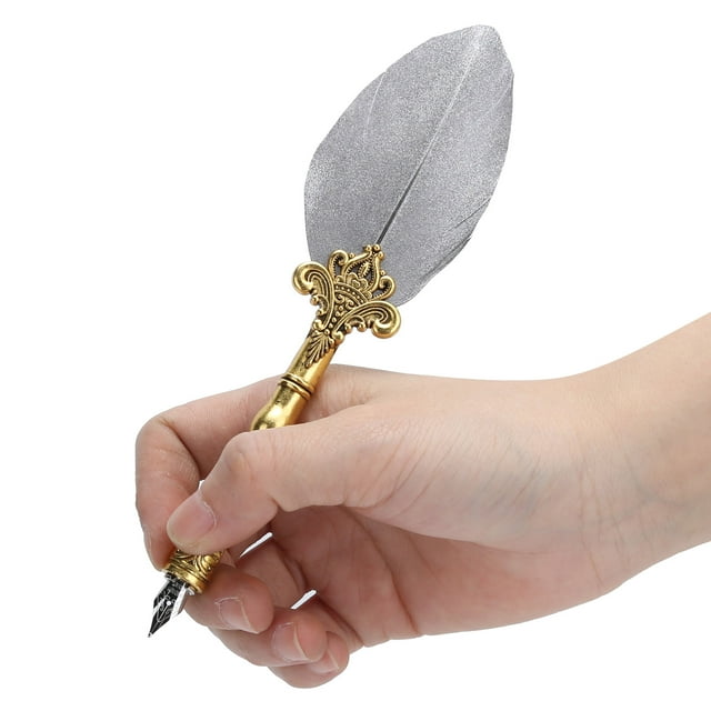 Plume Stylo Kit, Exquis Rétro Plume Dip Stylo Set pour Femme au Foyer