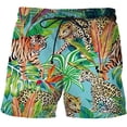 thumbnail image 1 of Tiger Leopard Graphic Beach Shorts Pants Men 3D Printing Surfing Board Shorts Summer Hawaii Swimsuit Swim Trunks Cool Ice Shorts Fivean unisex, 1 of 2