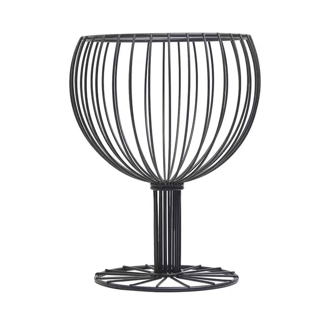 Inteprter Bandeja de frutero para decoración del hogar, la elegante cesta de hierro es simple y elegante Mostrada