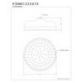 thumbnail image 2 of Kingston Brass K124A0 Victorian 8-Inch Round Raindrop Brass Shower Head in Matte Black, 2 of 2