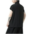 thumbnail image 3 of Molidfa Casual Tank Tops for Men Solid Black Big And Tall Sleeveless Shirts Ice Silk Cowl Neck Tank Tops for Men, 3 of 3