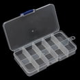 thumbnail image 1 of Jewelry Storage Box Plastic 10 Large Grids Organizer Box Bead Fishing Tackle Container Case with Removable Dividers, 1 of 5