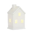 thumbnail image 2 of HLONK Ceramic Christmas Village  Christmas Village Accessories White Winter Village LED Light Porcelain Tabletop Christmas Figurine with Artificial Christmas Tree, 2 of 5