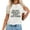 White, variant on I'M Just Here So I Don'T Get Fired -. Stylish women's tops - Trendy and comfortable short sleeve shirt