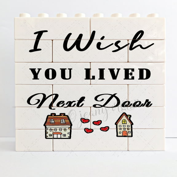 I Wish You Lived Next Door Novelty Decorative Sign/Plaque, Gifts for Women Mom Sister Girlfriend, Best Friend Friendship Gifts for Friends,Funny Desk Decor Gifts for Bestie