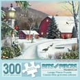 thumbnail image 2 of Bits and Pieces In the Still Light of Dawn Jigsaw Puzzle Snowy Barn with Birds Winter Landscape 300 Piece For Adults 18 x 24 Inch, 2 of 10