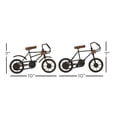 thumbnail image 3 of 10"W, 7"H Black Metal Bike Sculpture with Wood Accents, by DecMode (2 Count), 3 of 9