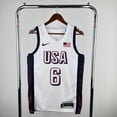 thumbnail image 1 of 24 Year USA Team White 4 Curry 6 James 7 Durant 10 Tatum NBA Jersey, 1 of 5