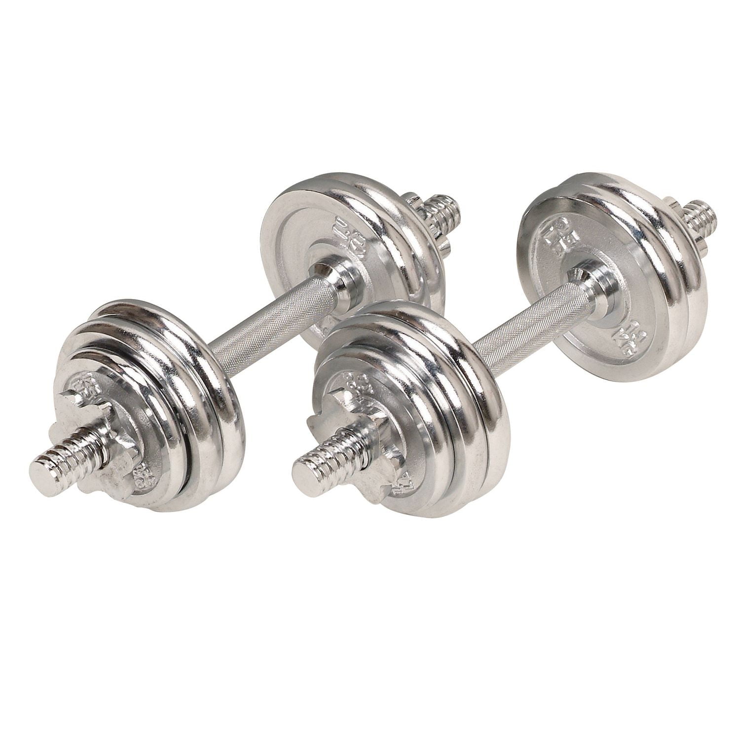 Sunny Health & Fitness 33 Lbs Chrome Dumbbell Set