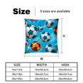 thumbnail image 5 of Football Throw Pillow Covers Covers Set of 2, Velvet Cushion Case with Unique Patterns for Bed Pillows, 16x16 18x18 20x20 Inches,for Various Occasions, 5 of 6