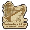 thumbnail image 1 of Printtoo Golden Gate Bridge Engraved Wooden Fridge Magnet Souvenir Gift, 1 of 1
