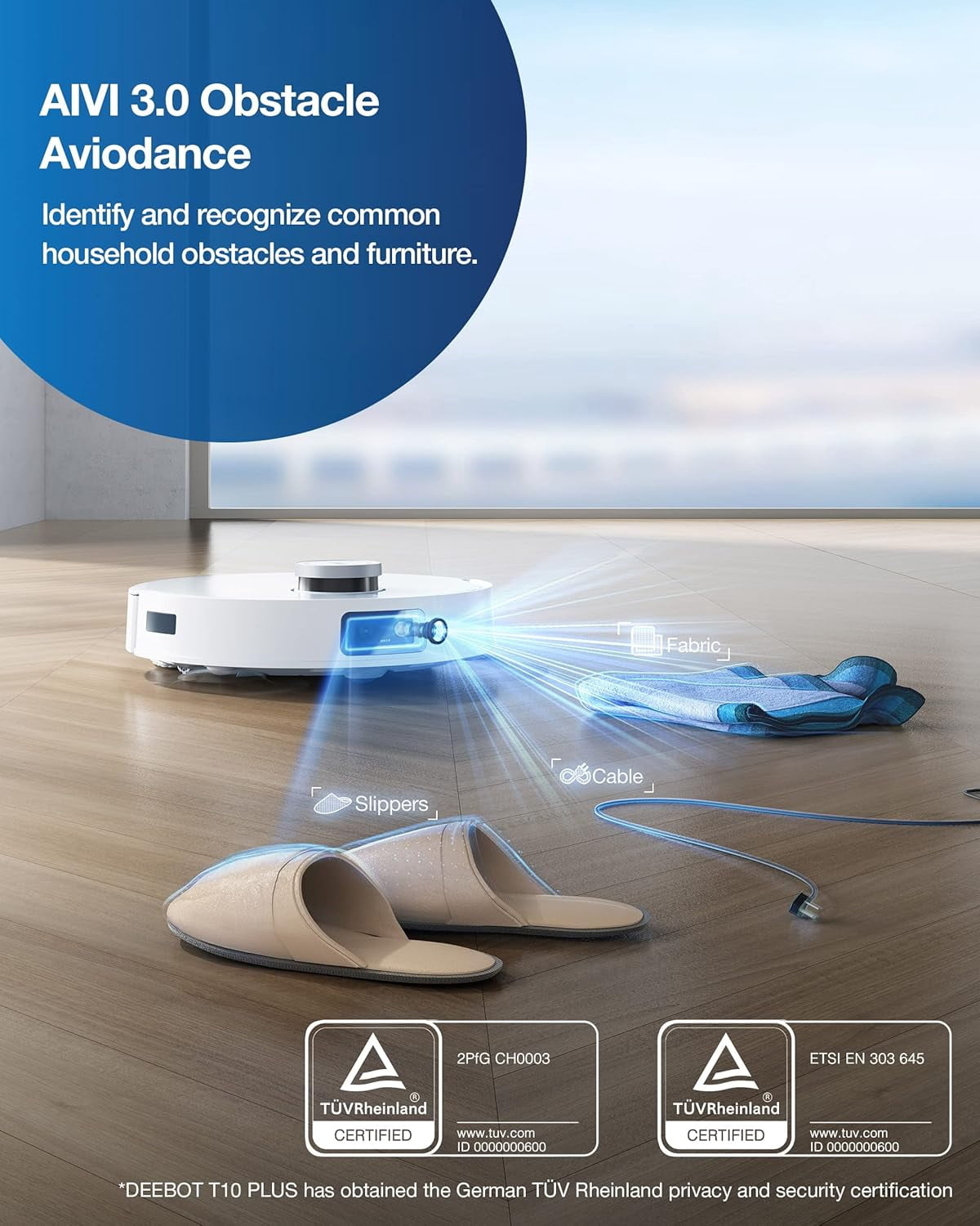 ECOVACS - Brandclub - ECOVACS DEEBOT T10 PLUS Neo Robot Vacuum and 