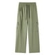 thumbnail image 4 of Pantalones cargo casuales de pierna ancha con cordón para hombre - Talla grande, corte holgado, estilo urbano, 4 of 4