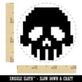 thumbnail image 2 of Pixel Digital Skull Self-Inking Rubber Stamp Ink Stamper - Lime Green Ink - Small 3/4 Inch, 2 of 7