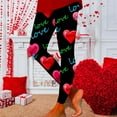 thumbnail image 2 of Tosmy Women's Leggings Valentine's Day Womens Valentine Print Exercise Yoga Leggings Casual Comfort Leggings Home Soft, 2 of 6