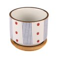thumbnail image 3 of Succulent Flower Pot Ceramic Flower PotSet With Bamboo Desktop Stand, 3 of 9