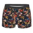 thumbnail image 4 of Goofa Vintage Floral Printed Men's Boxer Briefs Underwear, Moisture-Wicking Underwear, Trunk,Soft and Breathable Cotton Underwear-Medium, 4 of 9