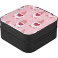 thumbnail image 6 of GZHJMY Valentine's Day Gnome Mini Jewelry Box, Portable Leather Travel Small Jewelry Organizer Case for Earring, Necklace, Rings, Bracelets, 6 of 7