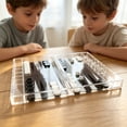 Portable Acrylic Backgammon Board Folding Tabletop Set, Reversible ...