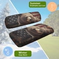 thumbnail image 6 of POLERO Brown Bear Golf Seat Covers for Cart Universal Fit Club Car Precedent American Flag Print Breathable Golf Cart Bench Seat Covers Washable Fashion Accessories, 6 of 8
