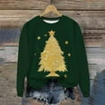 thumbnail image 3 of Christmas Sweatshirts for Women Oversized Fashion Vintage Xmas Holiday Tops Casual Christmas Sweater Long Sleeve Outfits Crewneck Fleece Sweatshirt Pullover Top, 3 of 7