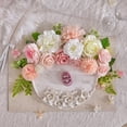 thumbnail image 4 of Fake Flowers Artificial Flowers Peonies Bulbous Chrysanthemum Daisy Hydrangea Sunflower Violets Dahlia Daffodils Epiphyllum Orchid Cherry Blossom Camellia Leyaron (Pink), 4 of 18