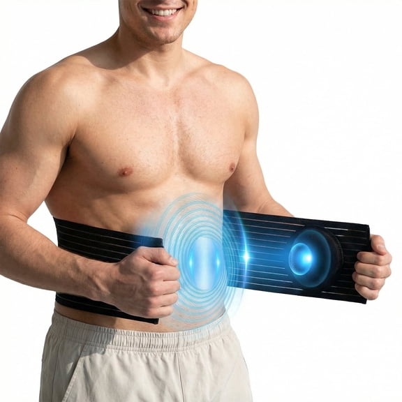 Lefeke Umbilical Hernia Belt for Men and Women,Abdominal Support Binder with Compression Pad, Belly Button Umbilical Hernia Belts for Men（M）