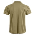 thumbnail image 3 of FRSASU Men's Polo Shirts Tactical Short Sleeve Golf Performance Shirts,Lightweight Dry Fit Shirts Khaki, 3 of 8