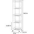 thumbnail image 2 of 5 Tier Freestanding Metal Storage Shelf for Bathroom Kitchen Small Space White, 2 of 5