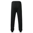 thumbnail image 4 of Yaoyar Mens Track Pants Solid Lightweight Loose Zipper Pocket Drawstring Elastic Waist Athletic Full Length Pants Black 2XL, 4 of 5