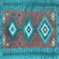 thumbnail image 1 of Ahgly Company Indoor Square Oriental Light Blue Traditional Area Rugs, 8' Square, 1 of 4