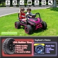 thumbnail image 2 of sopbost 24V Kids Electric Ride-On Toy Car, Ages 3–8, Max Speed 5 MPH, Battery-Powered Premium XXL 2-Seater 24V Ride On UTV with Remote Control, Pink, 2 of 6