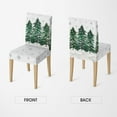 thumbnail image 5 of 6PCS Christmas Dining Chair Covers,Watercolor Christmas Pine Trees Stretch Removable Washable Slipcover Chair Protector for Dining Room Home Decor, 5 of 6