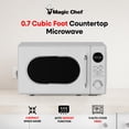 thumbnail image 4 of Magic Chef MC77CMW 0,7 Cu. Ft.. Microondas de Encimera Retro de 700 Vatios (Blanco), 4 of 5
