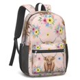 thumbnail image 2 of Highland Cow and Flower Print 17" School Backpacks for Teens,Waterproof Oxford Fabric,S-Shape Padded Straps for School,Travel,Hiking,Camping, 2 of 6