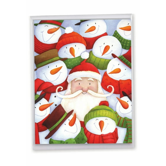 1 Big Christmas Card (8.5 x 11 Inch) - Santa Selfies Christmas Card J6738AXSG