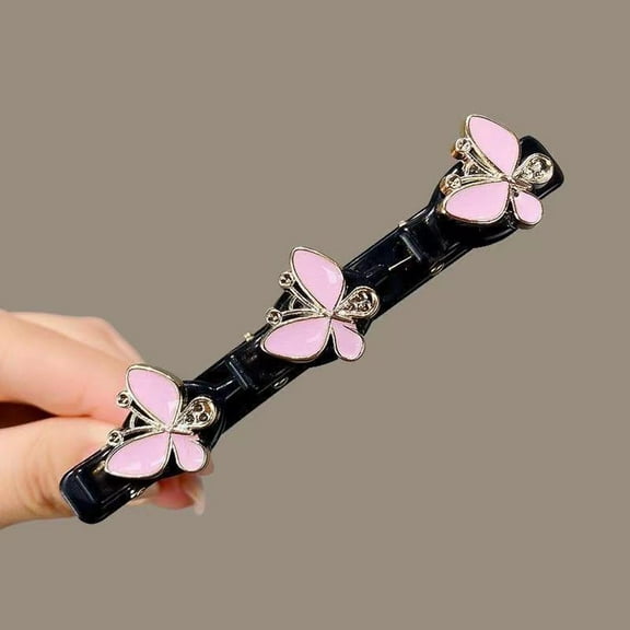 Latrodar Stocking Stuffers for Women Hairpin Female Summer Forehead Sturdy r Artifact Side Clip Pink 3.6x0.8 Inch Valentines Day Gifts for Her
