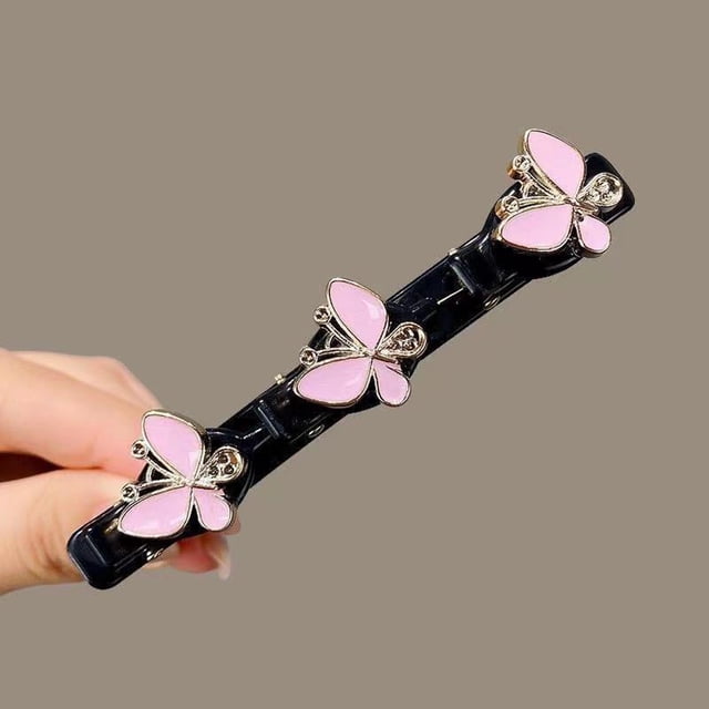 Fiudx Horquilla de Cuatro Hojas, Elegante Pinza con Diamantes de Imitación, Accesorio Versátil para Flequillo, Pinza Lateral con Estilo, Ideal para Bailes, Fiestas y Bodas, para Mujeres a La Moda, Tr